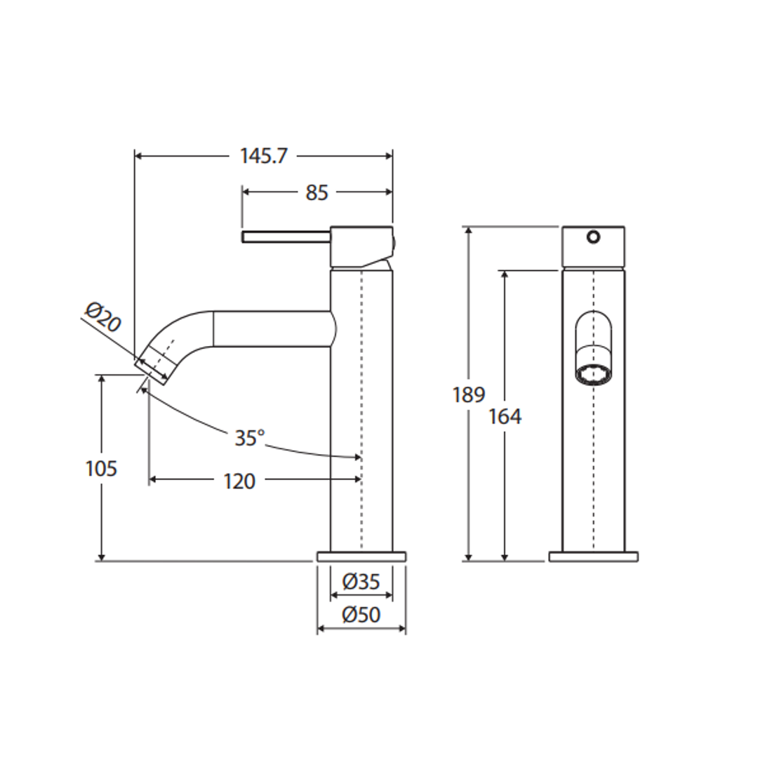 Fienza Kaya Basin Mixer Chrome