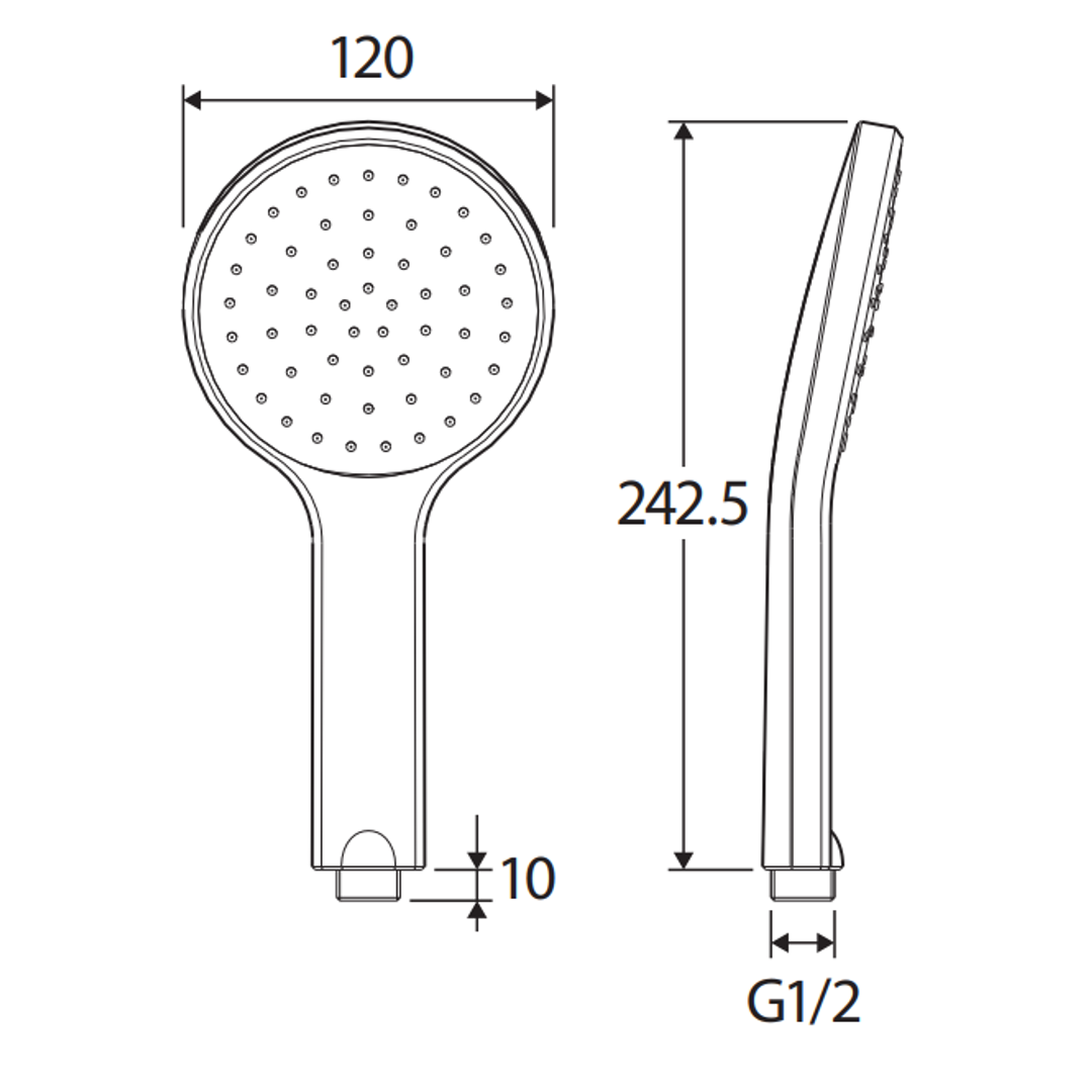 Fienza Kaya Handheld Shower Head (ABS) - Urban Brass