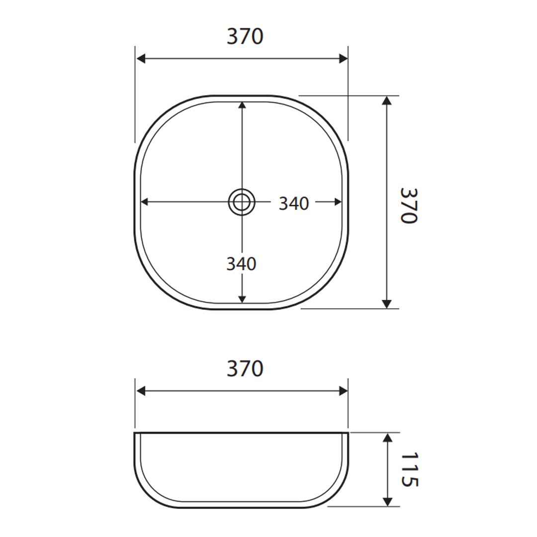 Fienza Koko 370Mm Above Counter Basin