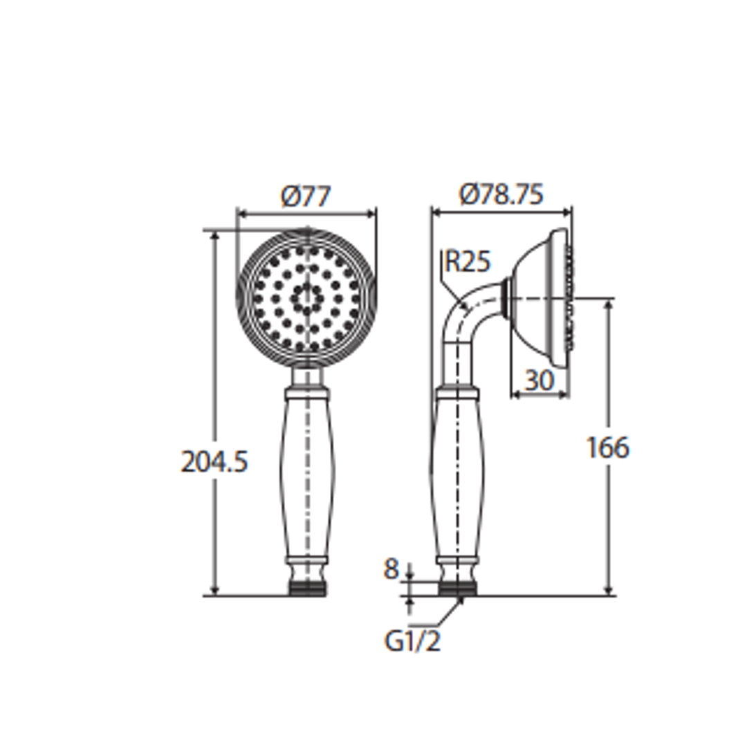 Fienza Lillian Hand-Held Shower Head - Chrome