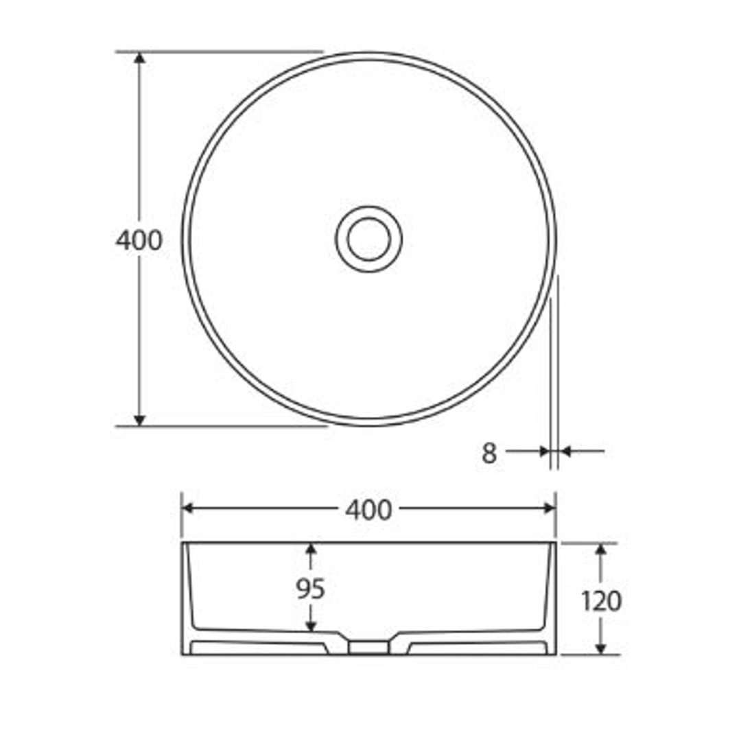 Fienza Minka Round Solid Surface Above Counter Basin, Dusk