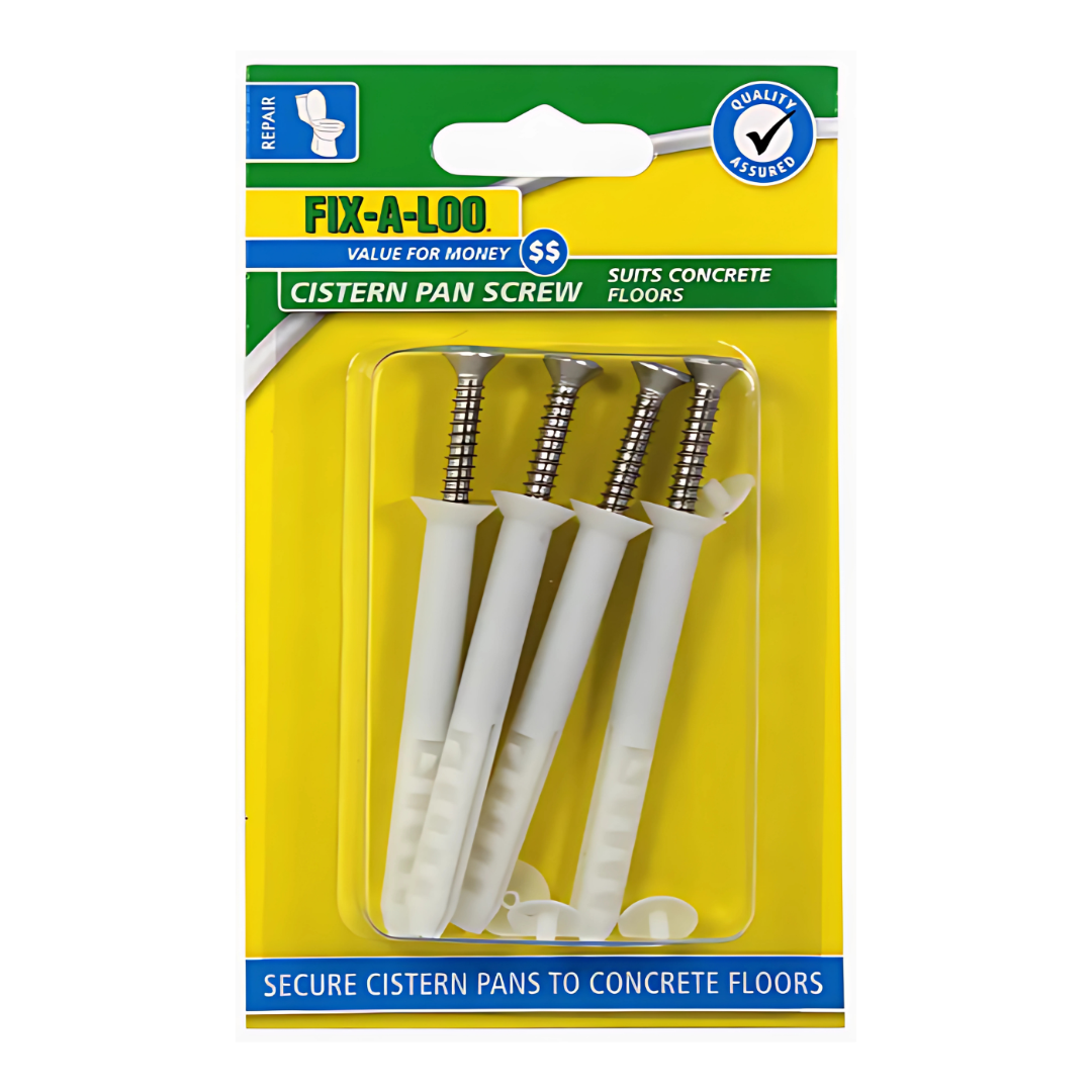 Fixatap Pan Screw and Plug S/Steel for Concrete Floor (4 Pack)