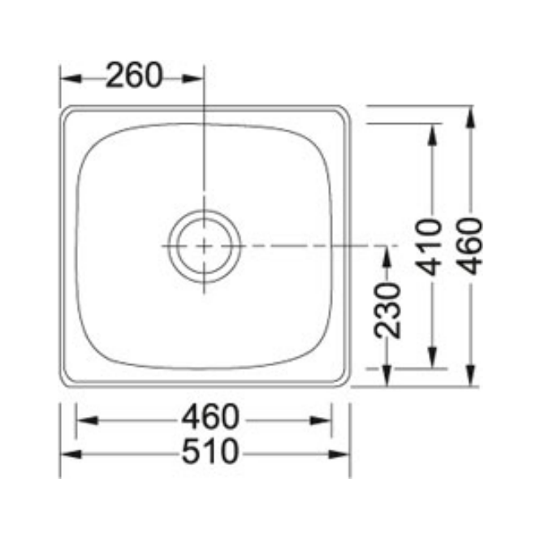 Franke Steel Queen Laundry Tub 510mm