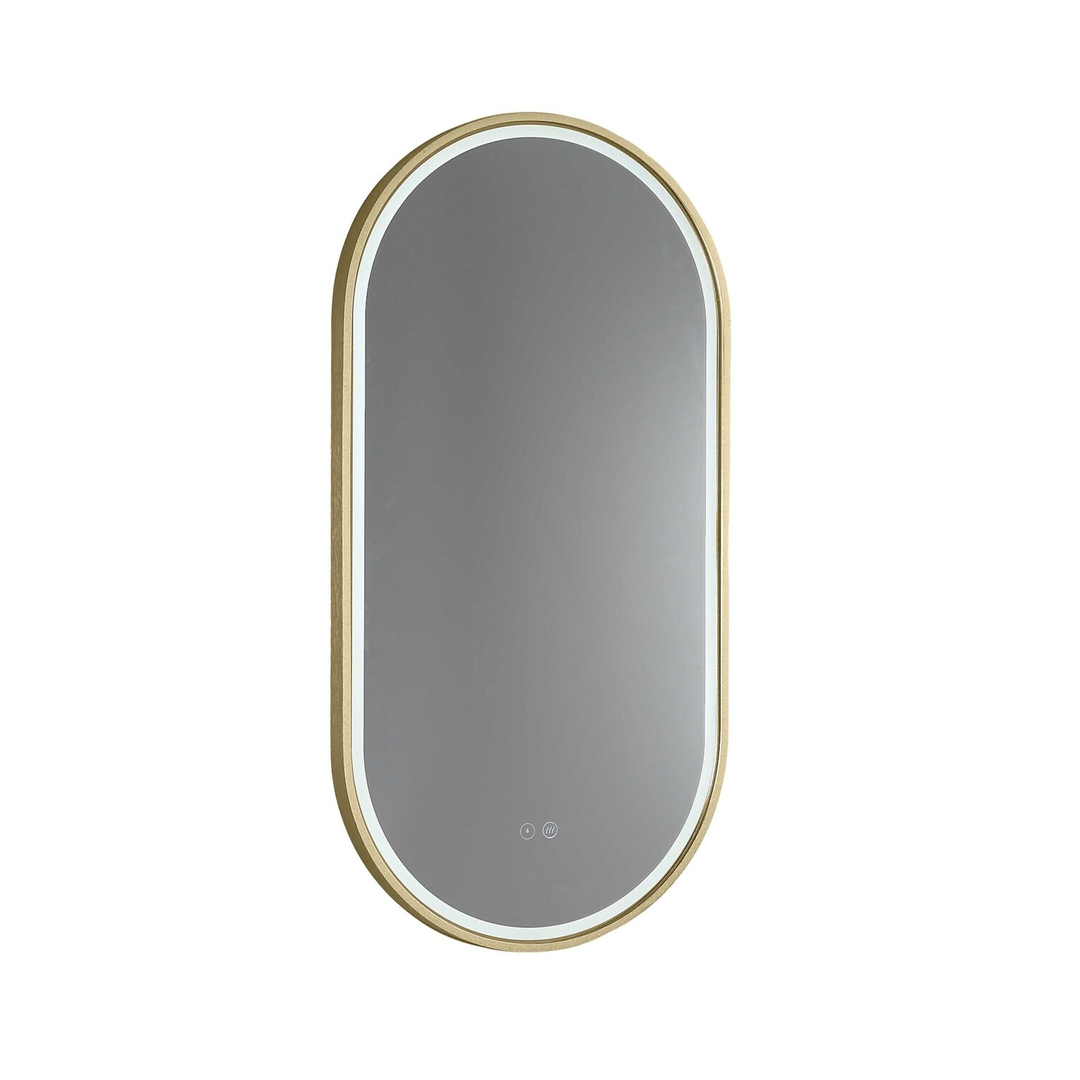 Remer Gatsby Led Mirror Nordic Gold Frame With Mirage Magnifier