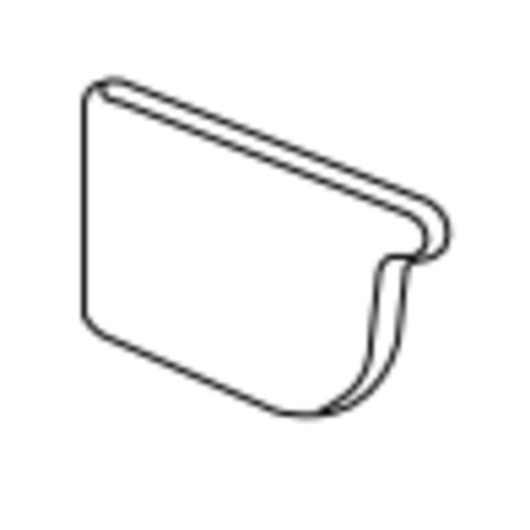 5(125) Quad Gutter Galv Stop End Plates Left Hand