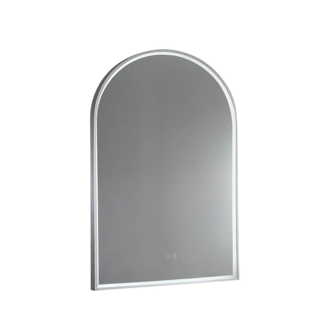 Remer Great Arch 700D Led Mirror Brits Nickel Frame With Mirage Magnifier