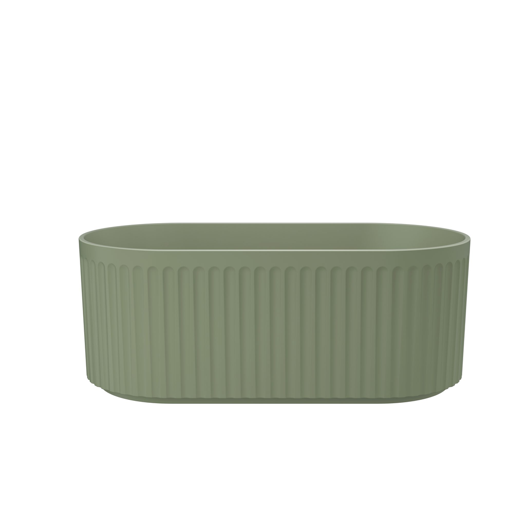 Linsol Georg 1500Mm Freestanding Bath With Overflow Sage Green