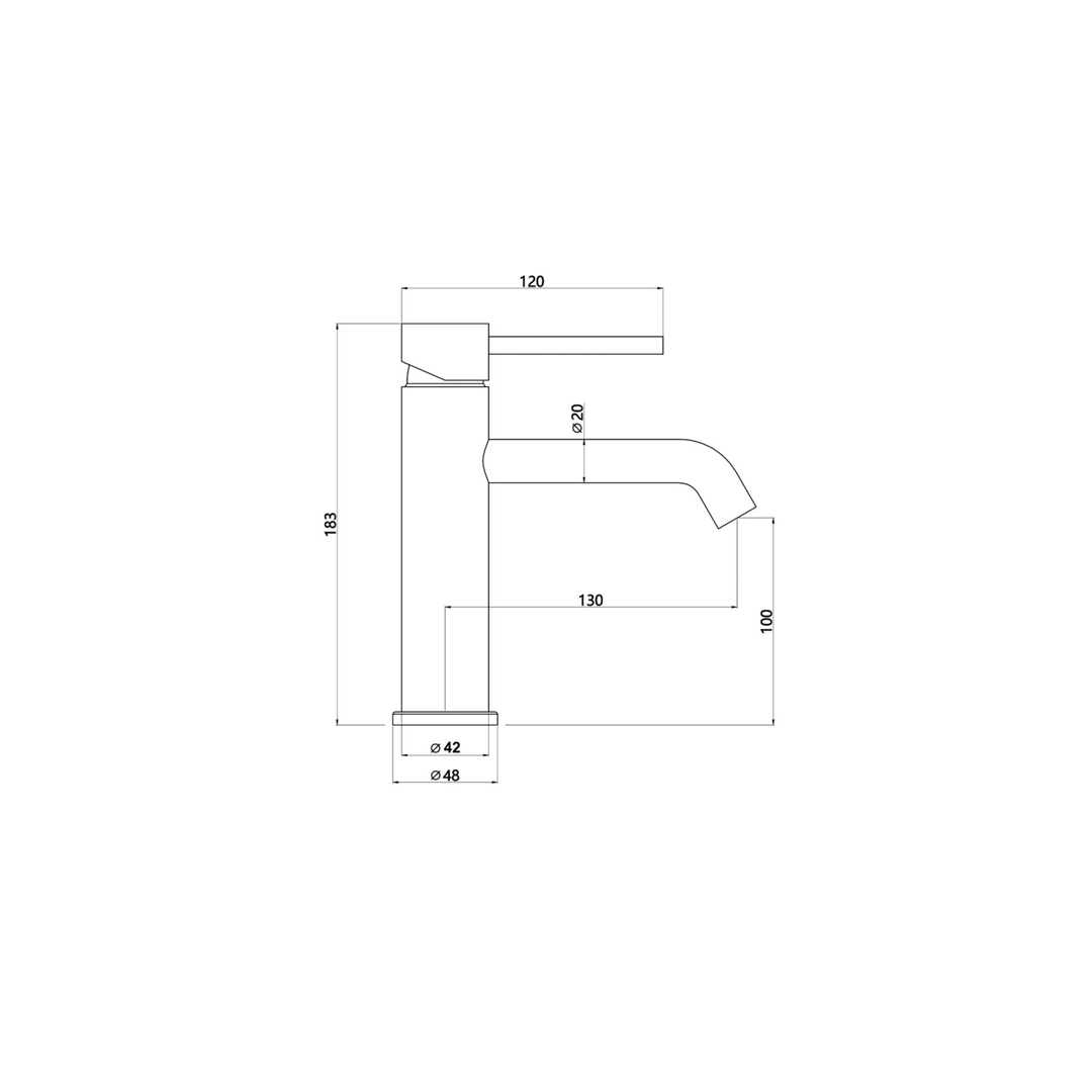 Linsol Gigi S3 Basin Mixer Brushed Brass