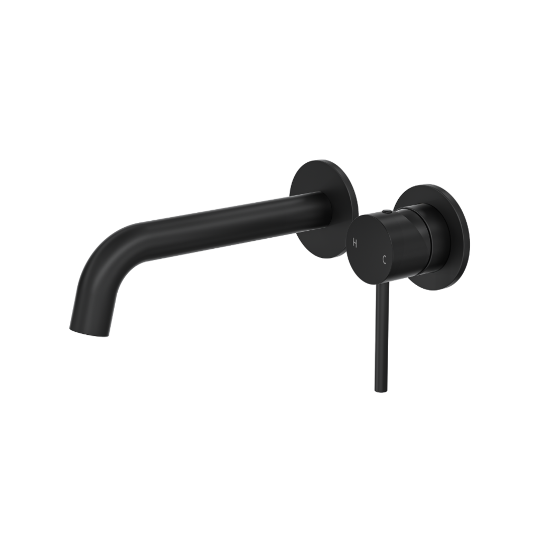 Linsol Gigi S3 2-Plate Wall Basin Or Bath Mixer Trim Kit Matte Black