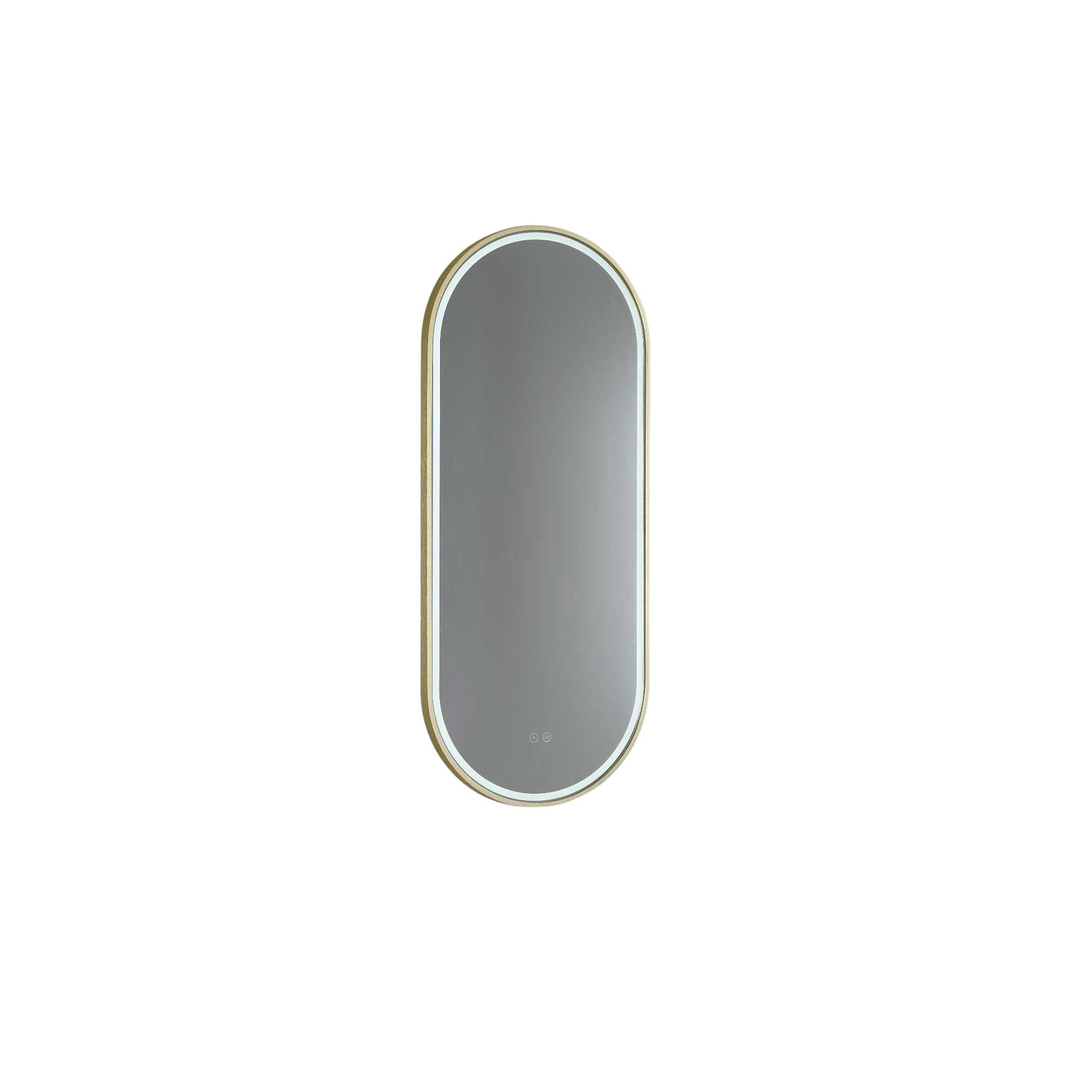 Remer Great Gatsby Led Mirror Nordic Gold Frame With Mirage Magnifier