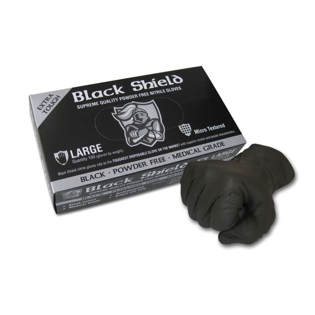 Maxisafe Black Shield Heavy Duty Nitrile Glove (Box 100)