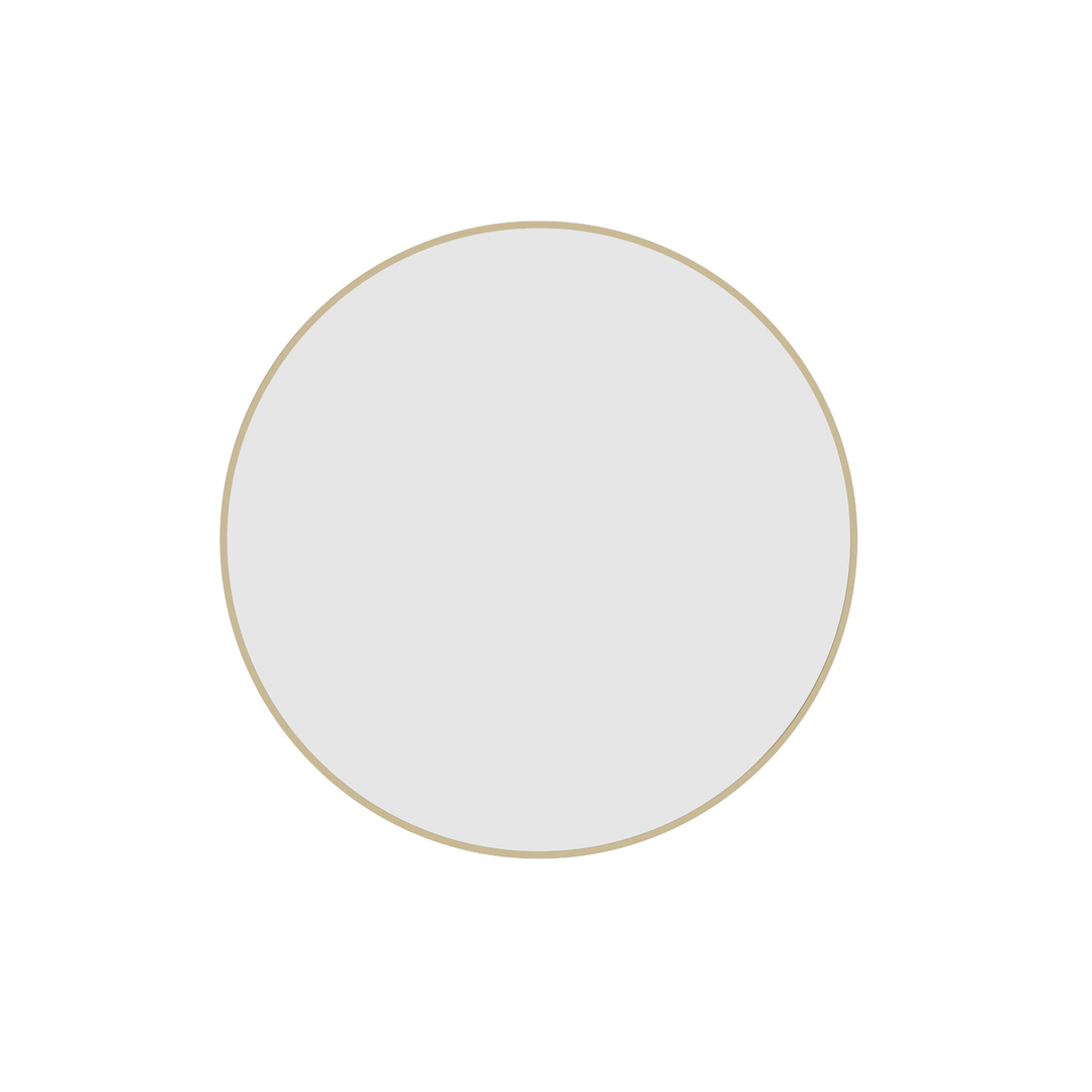 Thermogroup Georgia Round Gold Framed Mirror - 600Mmø - Includes Mirror Demister