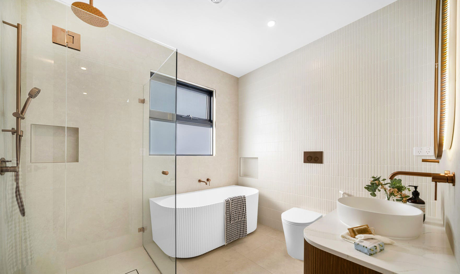 Greens Gisele Wall Basin Mixer PVD Brushed Brass