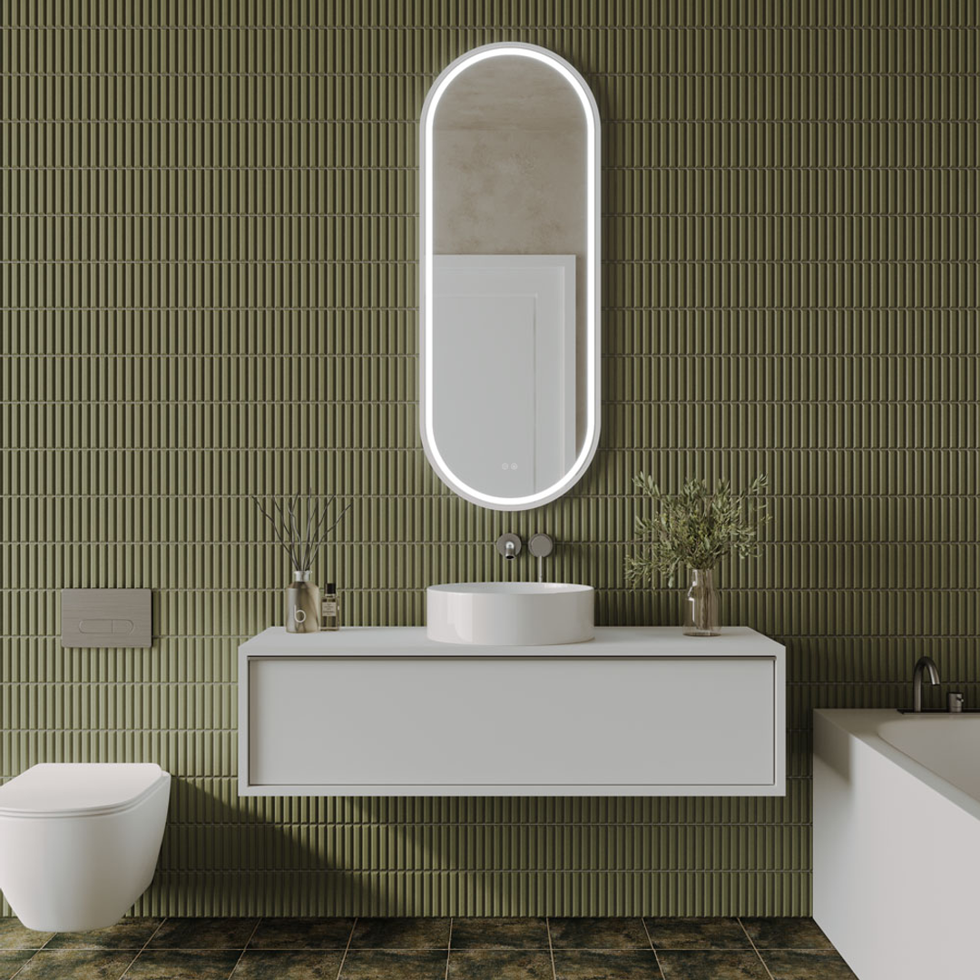 Remer Great Gatsby Led Mirror With Milano White Frame