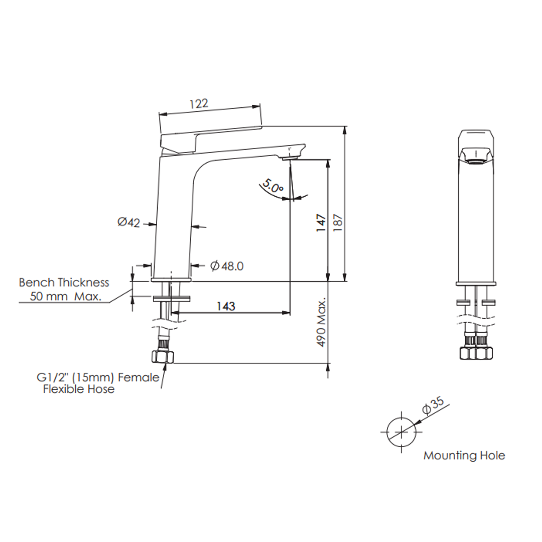 Fienza Button Upgrade To Suit Most Suites - Brushed Nickel