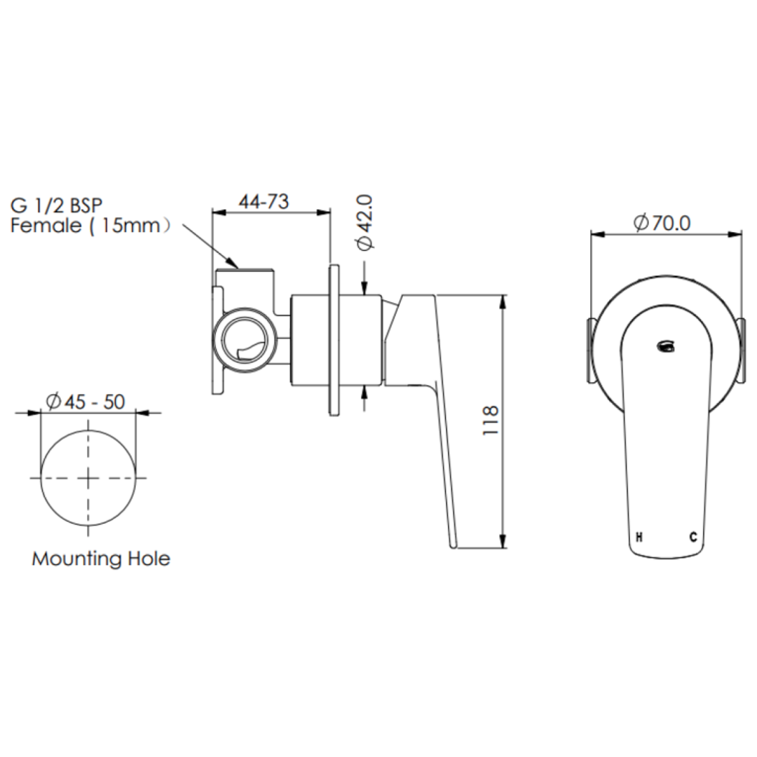 Greens Novi Shower Mixer Brushed Nickel