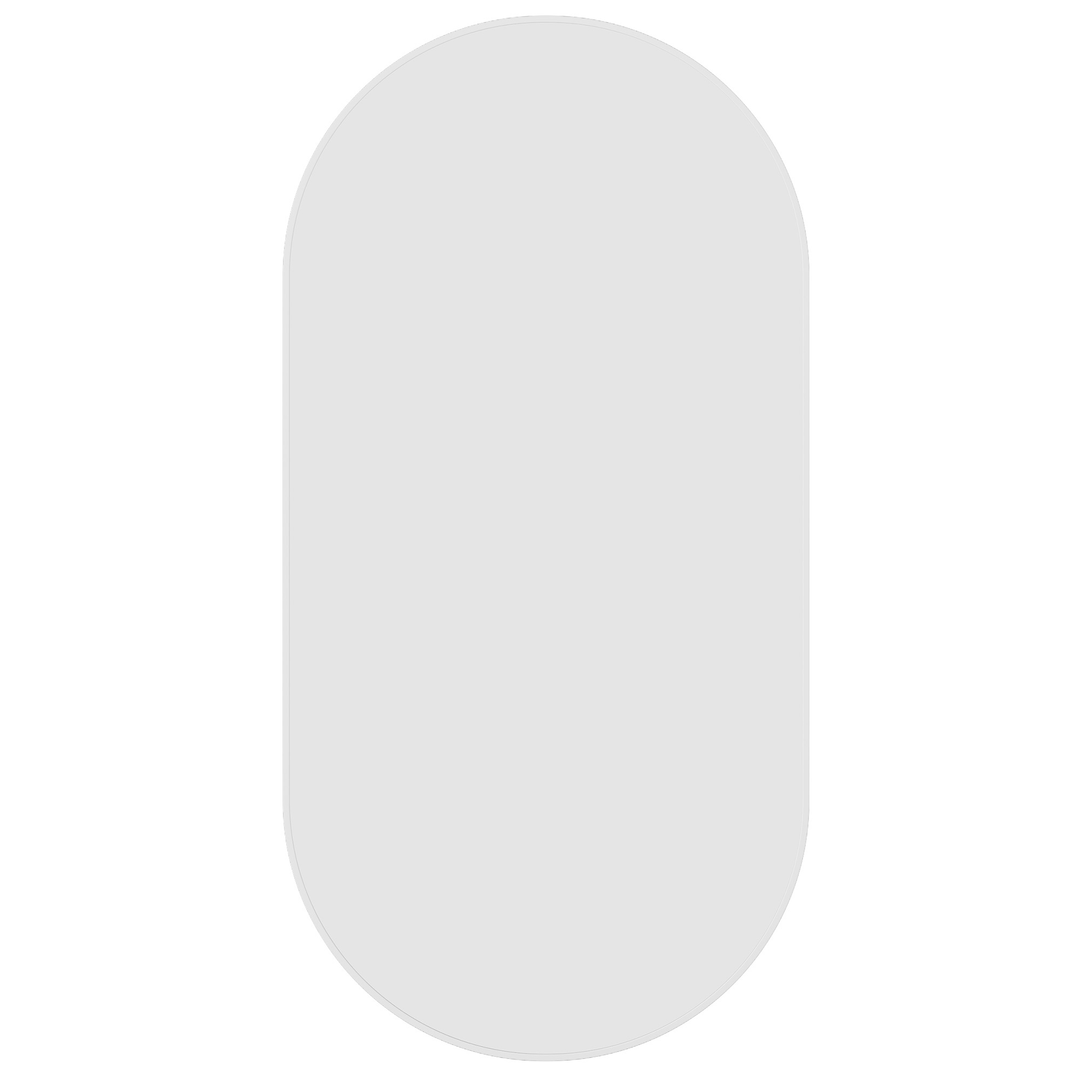 Thermogroup Havana Pill White Framed Mirror - 500X1000Mm - Includes Mirror Demister