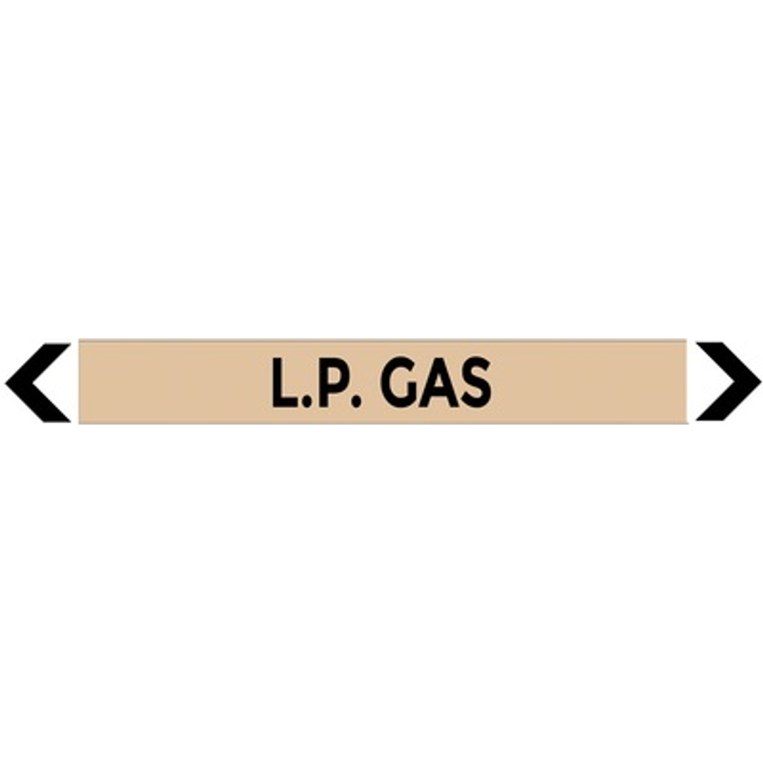 Pipe Marker Sticker (Med) Lpg Pipe Pack 10 400Mm X 27Mm
