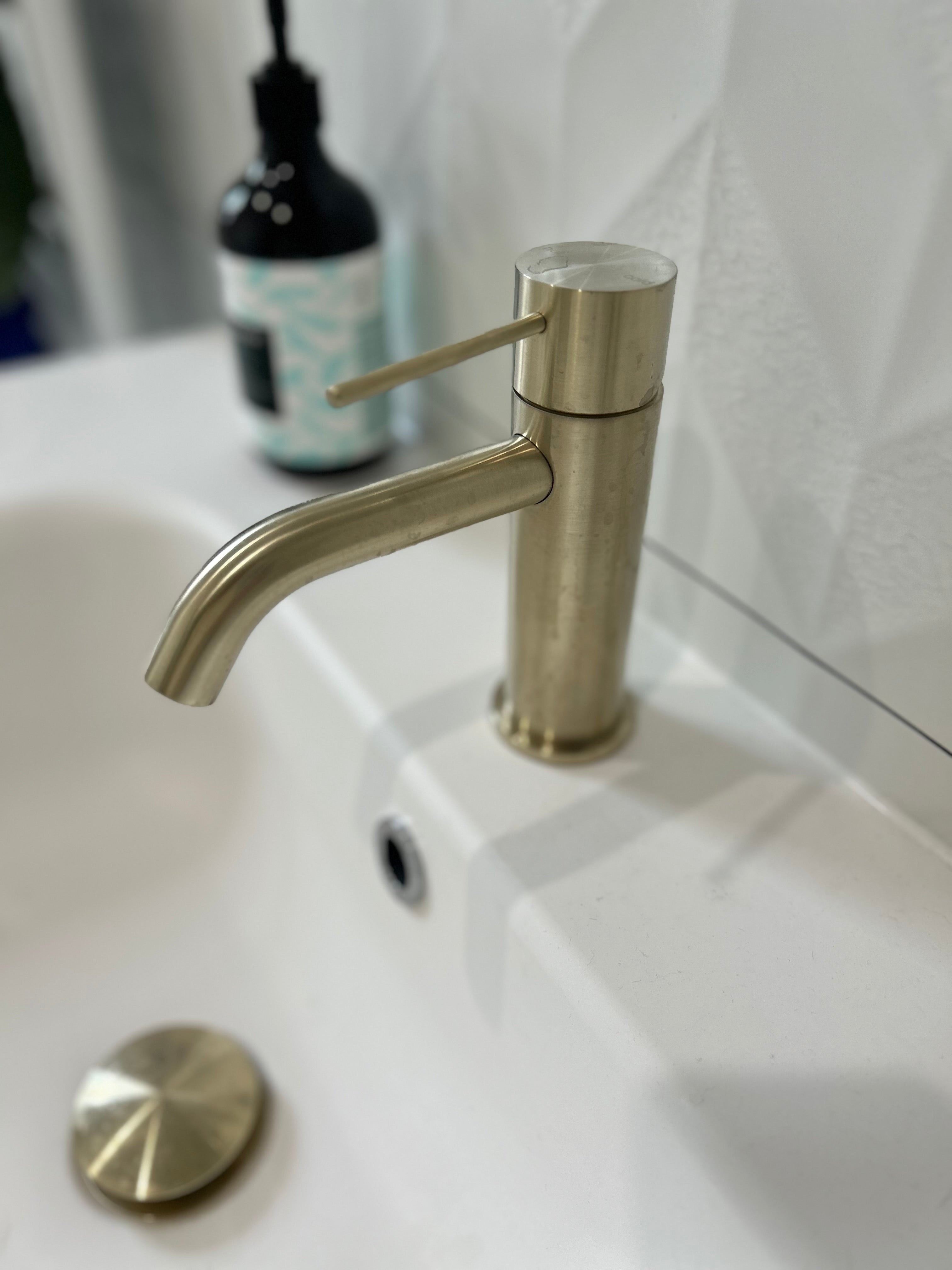 Nero Mecca Basin Mixer - Brushed Gold