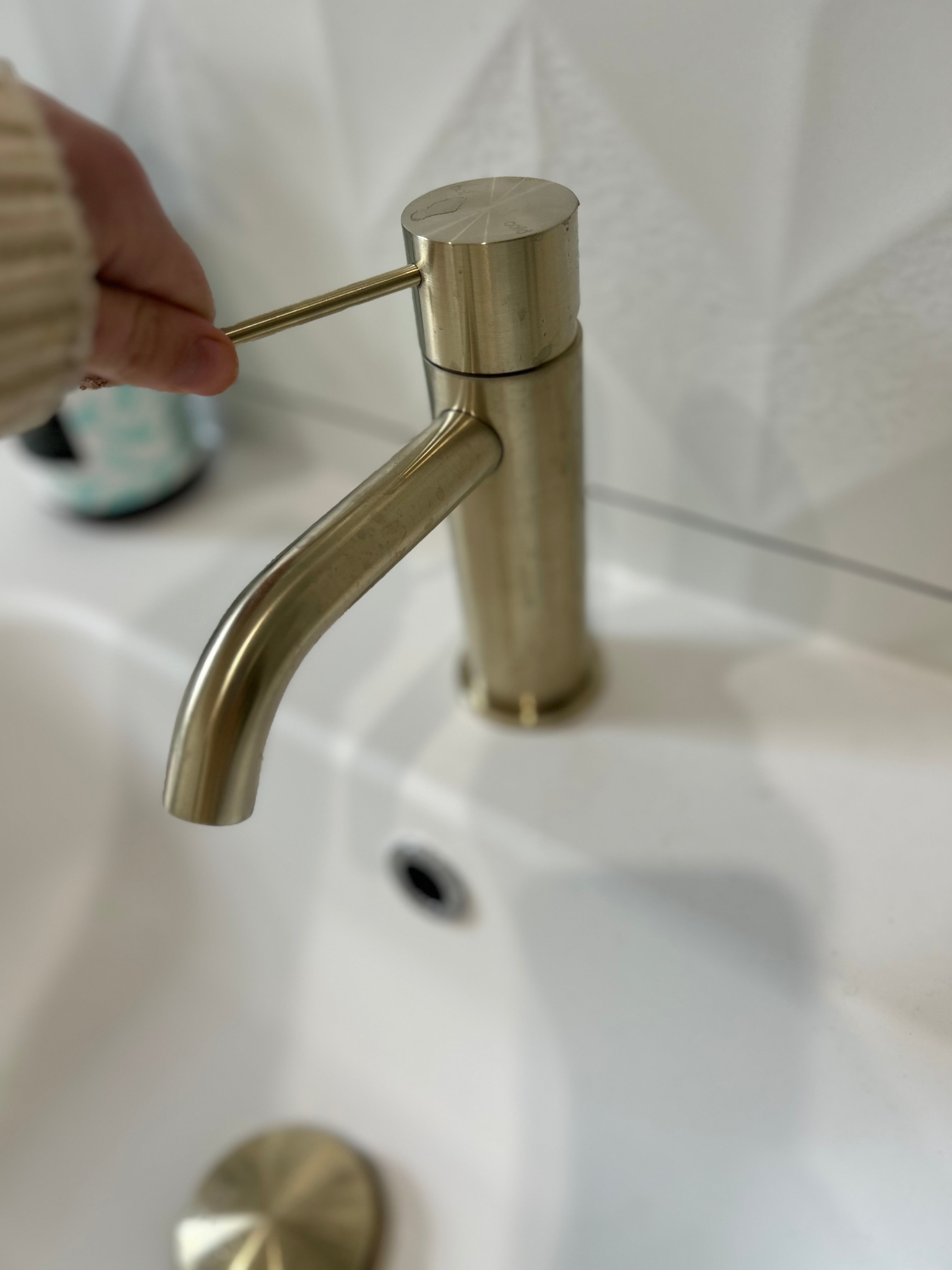 Nero Mecca Basin Mixer - Brushed Gold