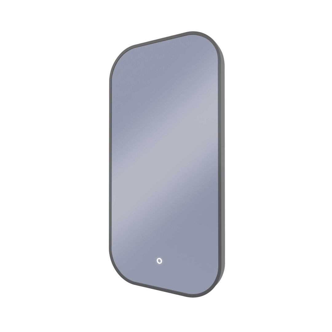 Remer I-Series 450 Soft Rectangle Led Mirror With Demister Georgian Metal Frame