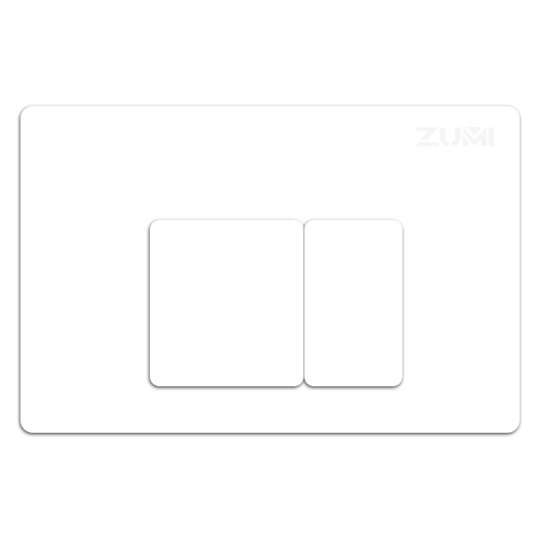 Zumi Java Square Abs Flush Button Matte White