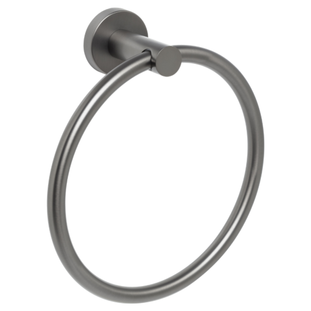 JOHNSON SUISSE VENEZIA TOWEL RING GUN METAL