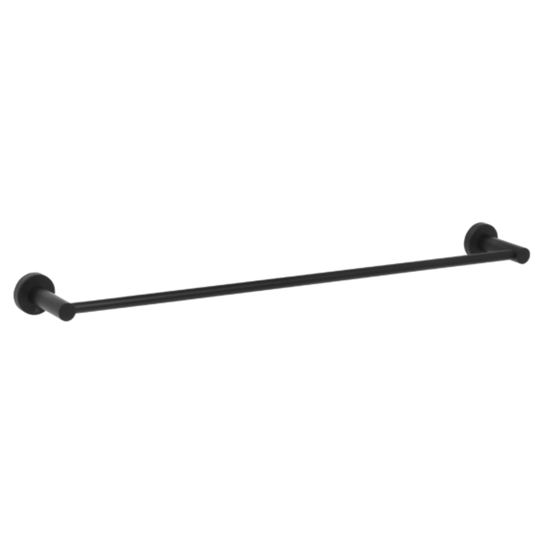 JOHNSON SUISSE VENEZIA SINGLE TOWEL RAIL 600MM MATTE BLACK