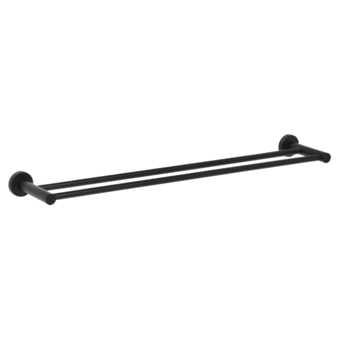 Johnson Suisse Venezia Double Towel Rail 600Mm Matte Black