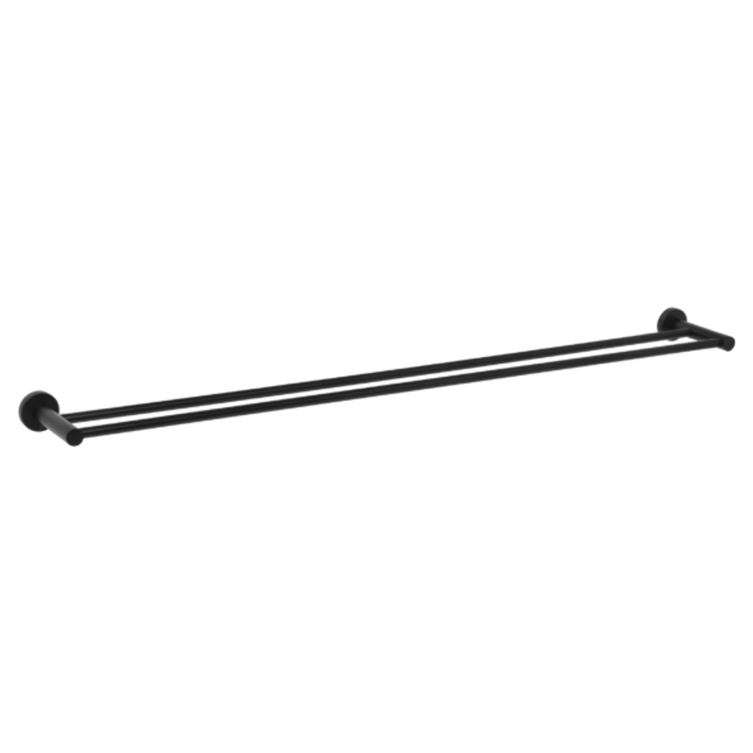Johnson Suisse Venezia Double Towel Rail 900Mm Matte Black