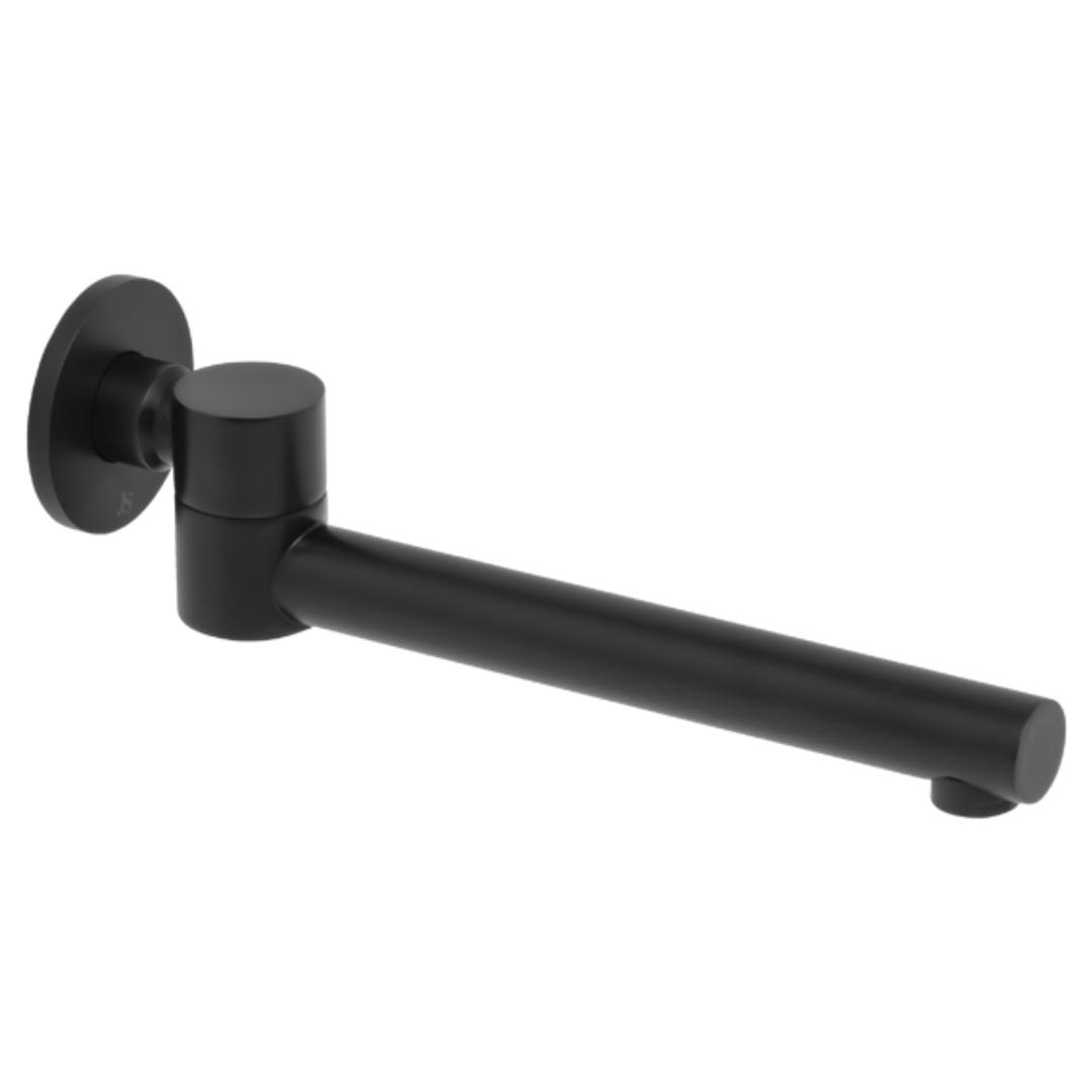 Johnson Suisse Venezia Swivel Bath Spout Matte Black