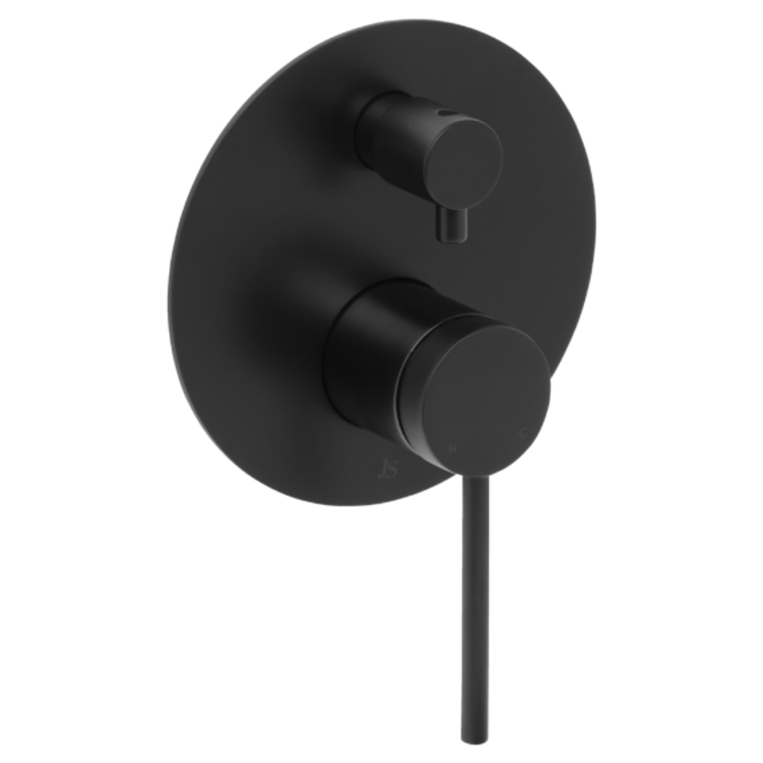 Johnson Suisse Venezia Shower Mixer With Diverter Matte Black