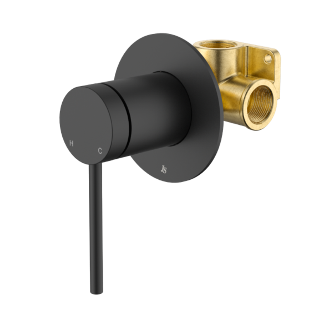 Johnson Suisse Venezia Shower Mixer Kit Complete Matte Black