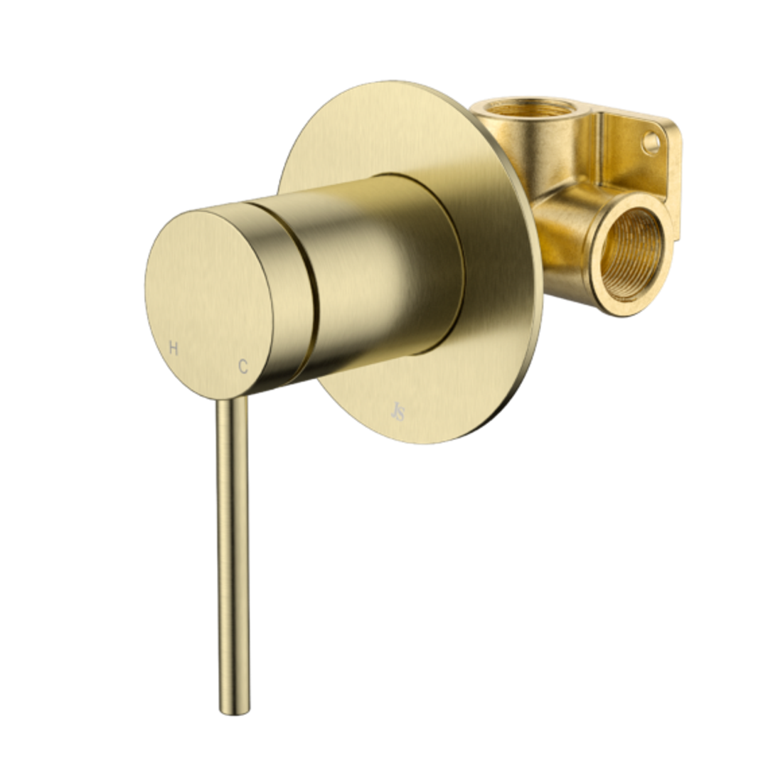 Johnson Suisse Venezia Shower Mixer Kit Complete Brushed Brass