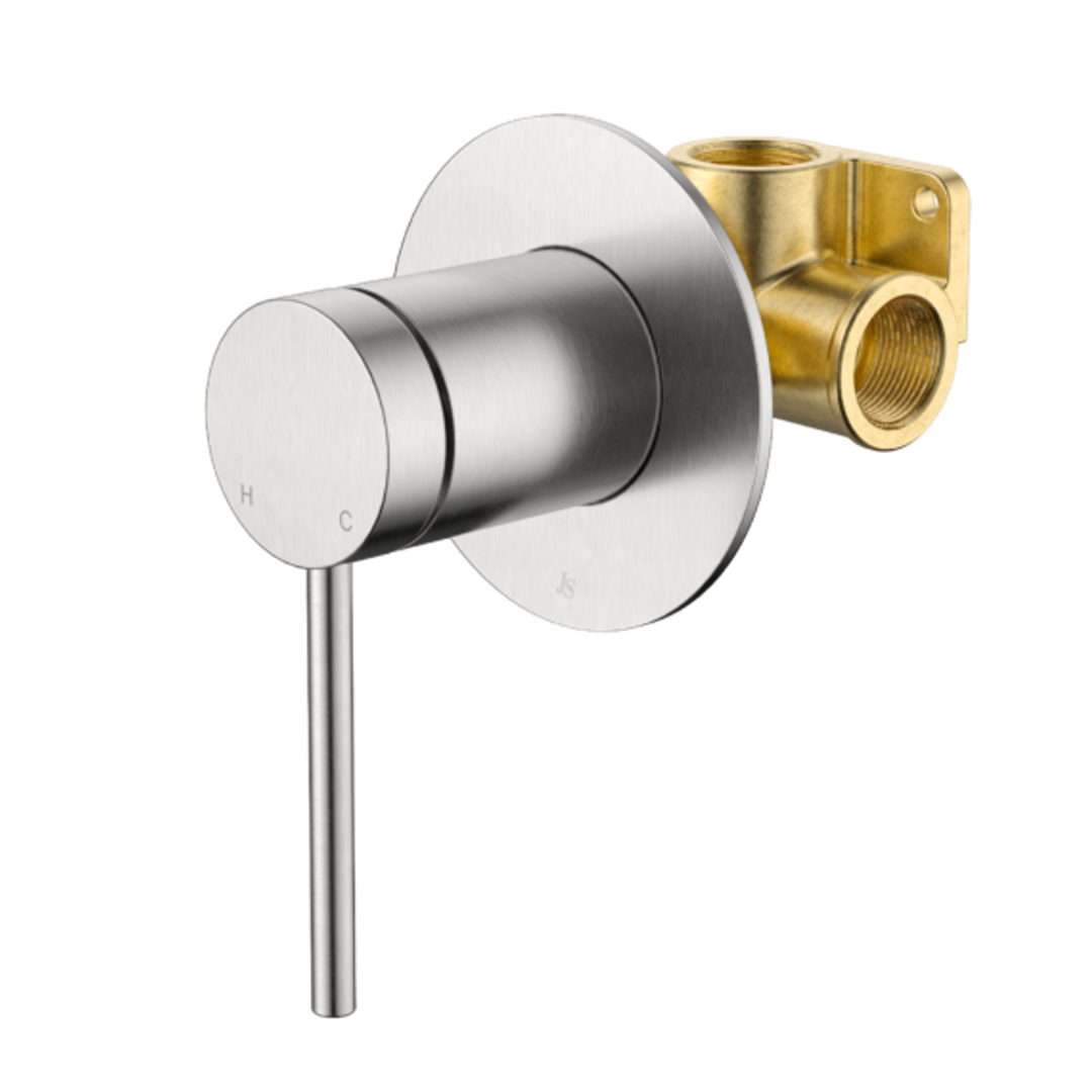 Johnson Suisse Venezia Shower Mixer Kit Complete Brushed Nickel Ii