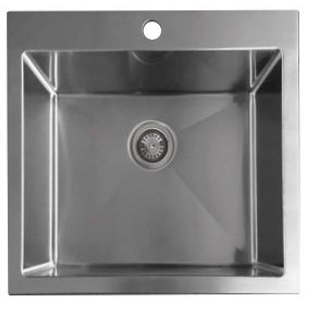 Interchange Uptown Utr540 Single Square Sink 1 Tap Hole 540X505X250 Radius Corner