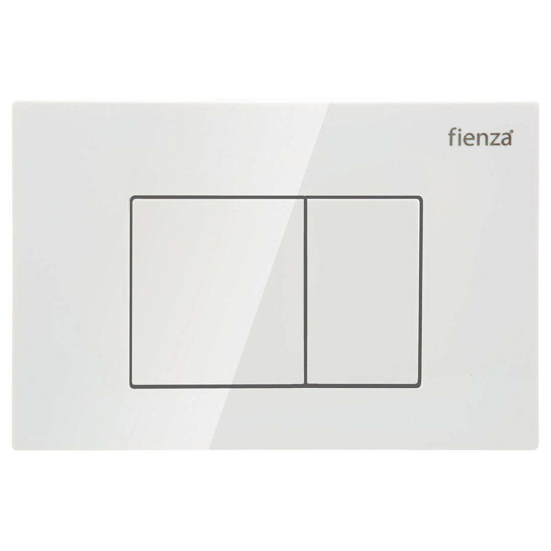 White Rectangular Buttons (R&T) Flush Plate(Fienza P#:Jb60W)