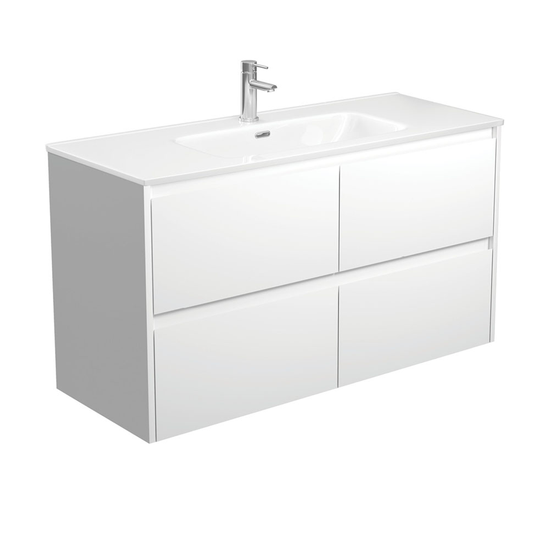 Fienza Joli Amarto 1200 White Satin Vanity Wall Hung Industrial Panels