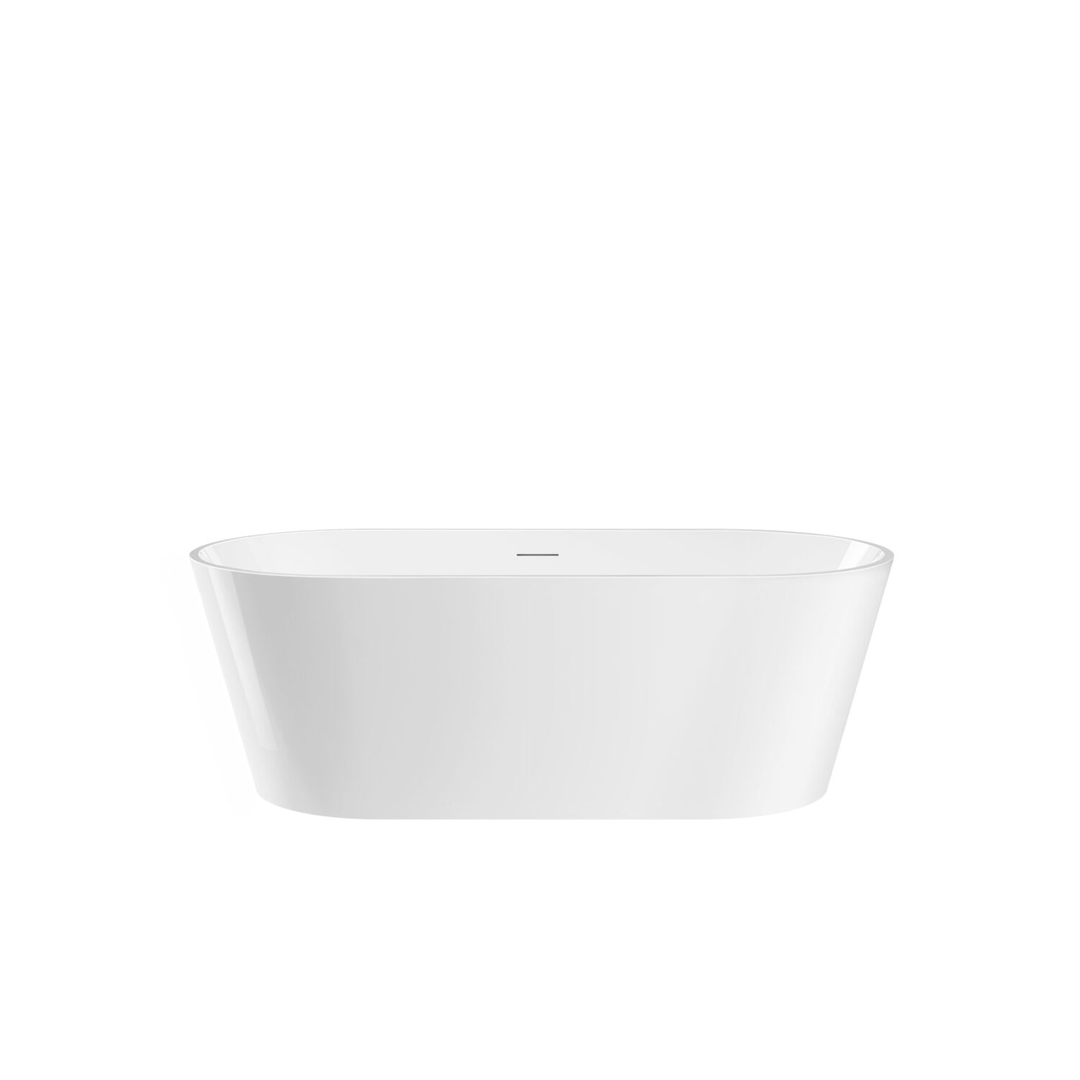 Linsol Joseph 1700Mm Freestanding Bath With Overflow Gloss White