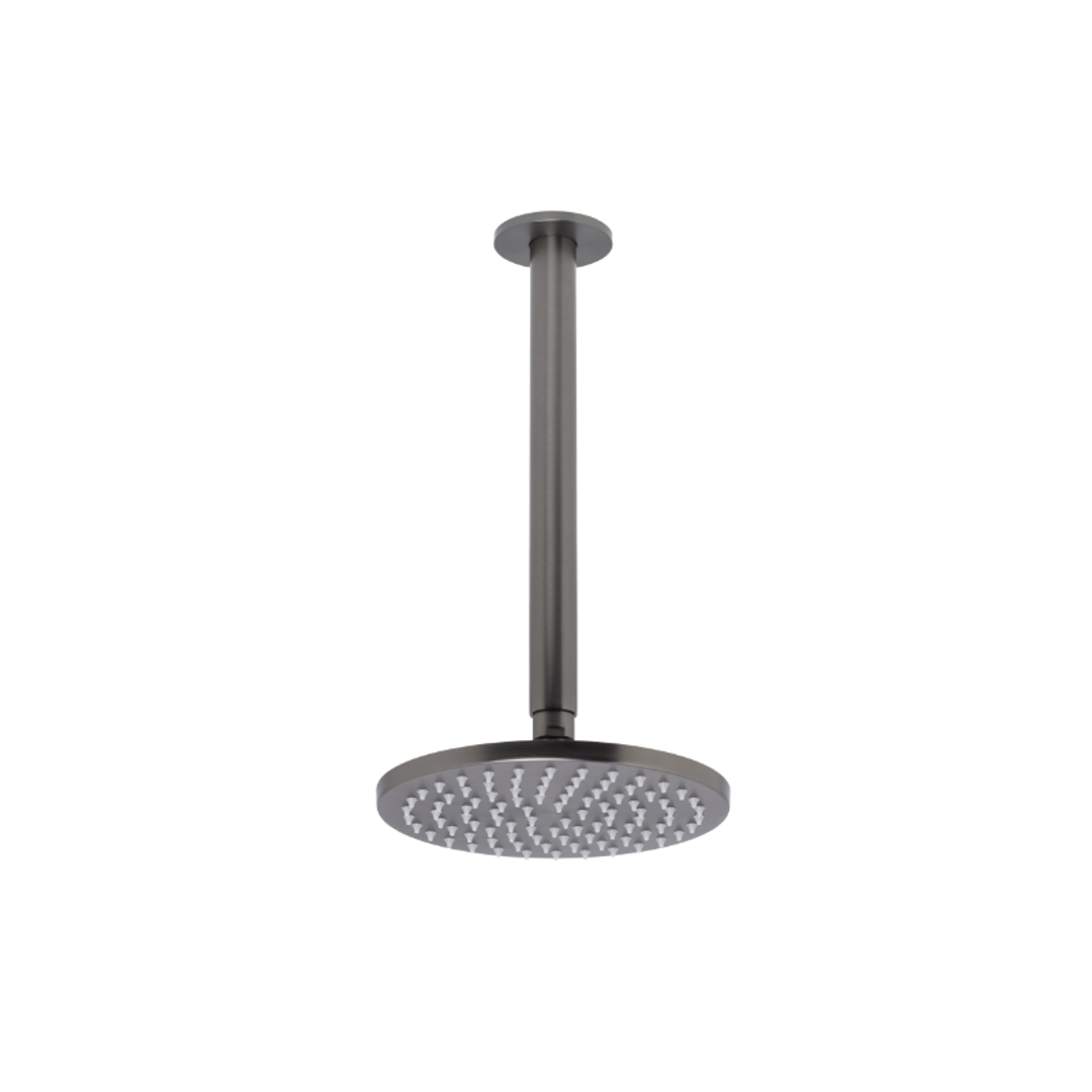 Johnson Suisse Venezia Overhead Shower With Ceiling Shower 300Mm Arm Gun Metal