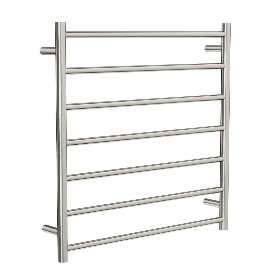 Linsol Allegra 7 Bar Heated Towel Rail - Brushed Nickel