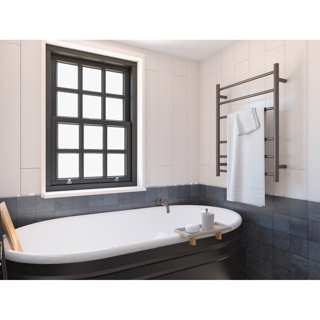 Linsol Avid 6 Bar Heated Towel Rail - Gunmetal