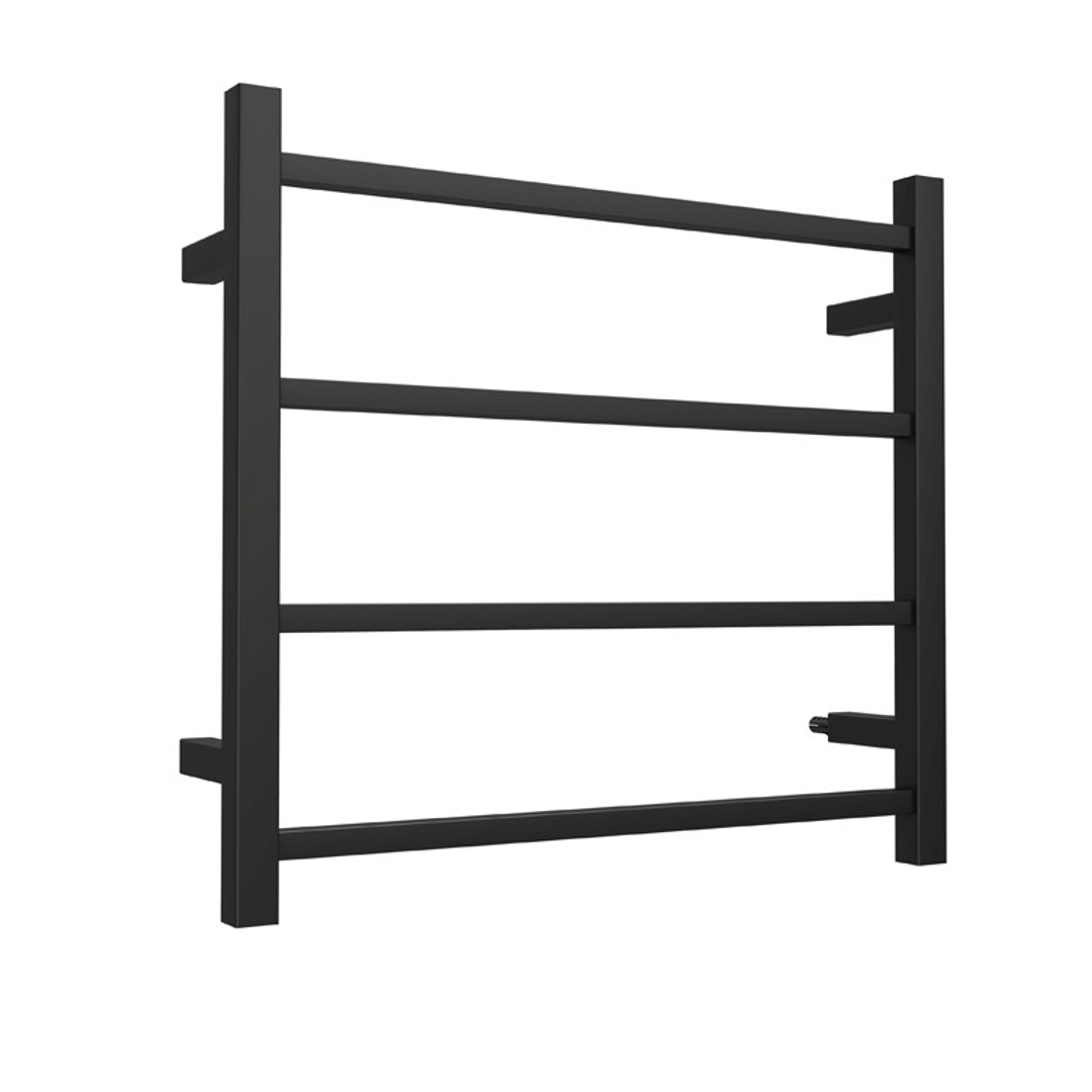 Linsol Spirit 4 Bar Heated Towel Rail - Matte Black