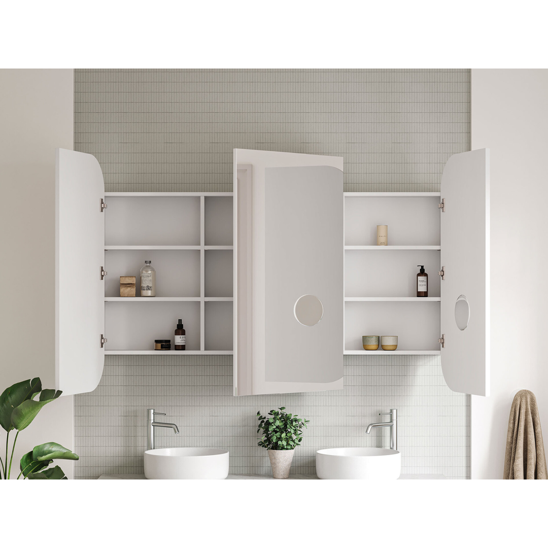 Timberline Jazz Arch Shaving Cabinet 1200Mm Three Door Gold Collection