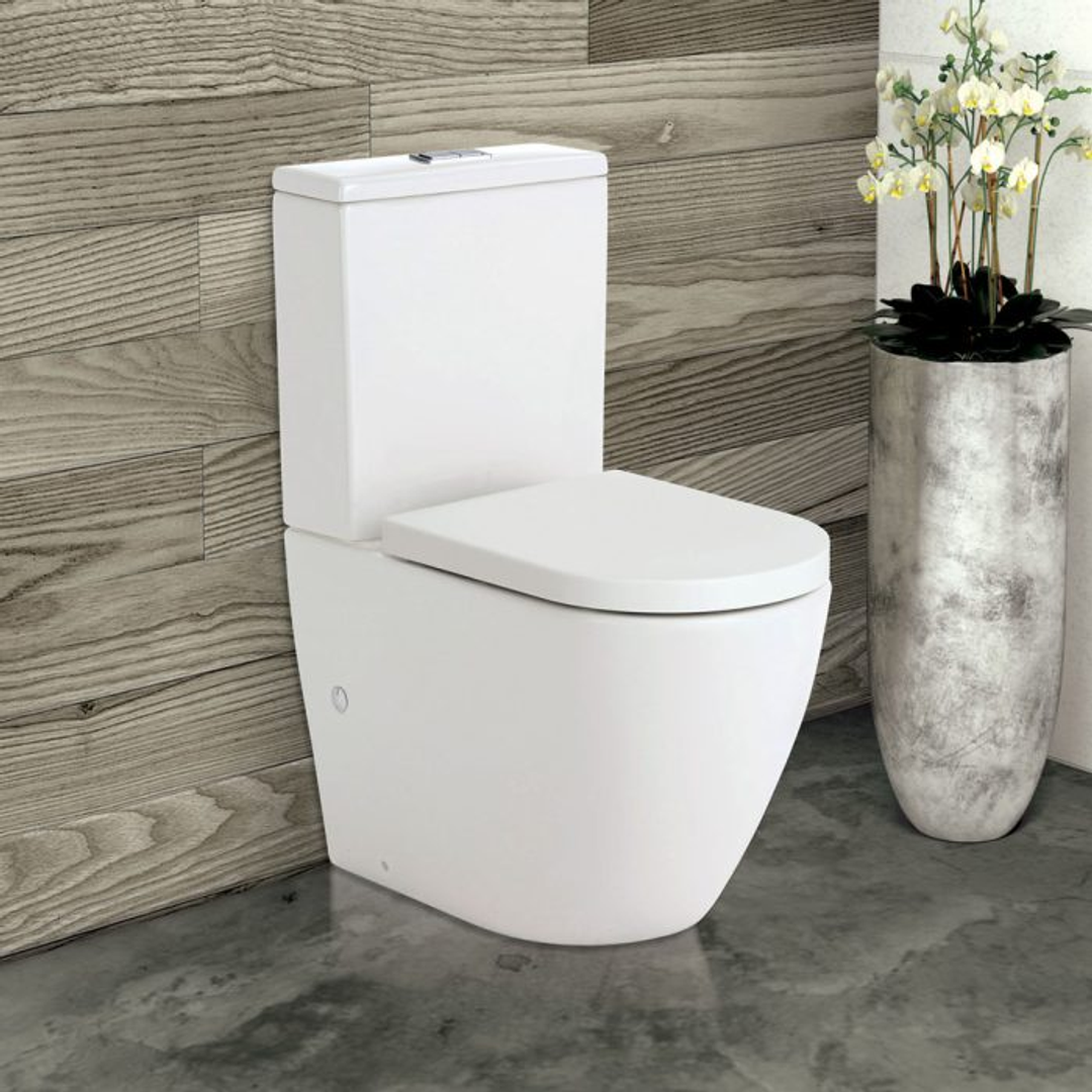 KOKO RIMLESS S TRAP 90-160 RIMLESS TOILET SUITE 4.5/3 LITRE 4 STAR(FIENZA P#:K002A)