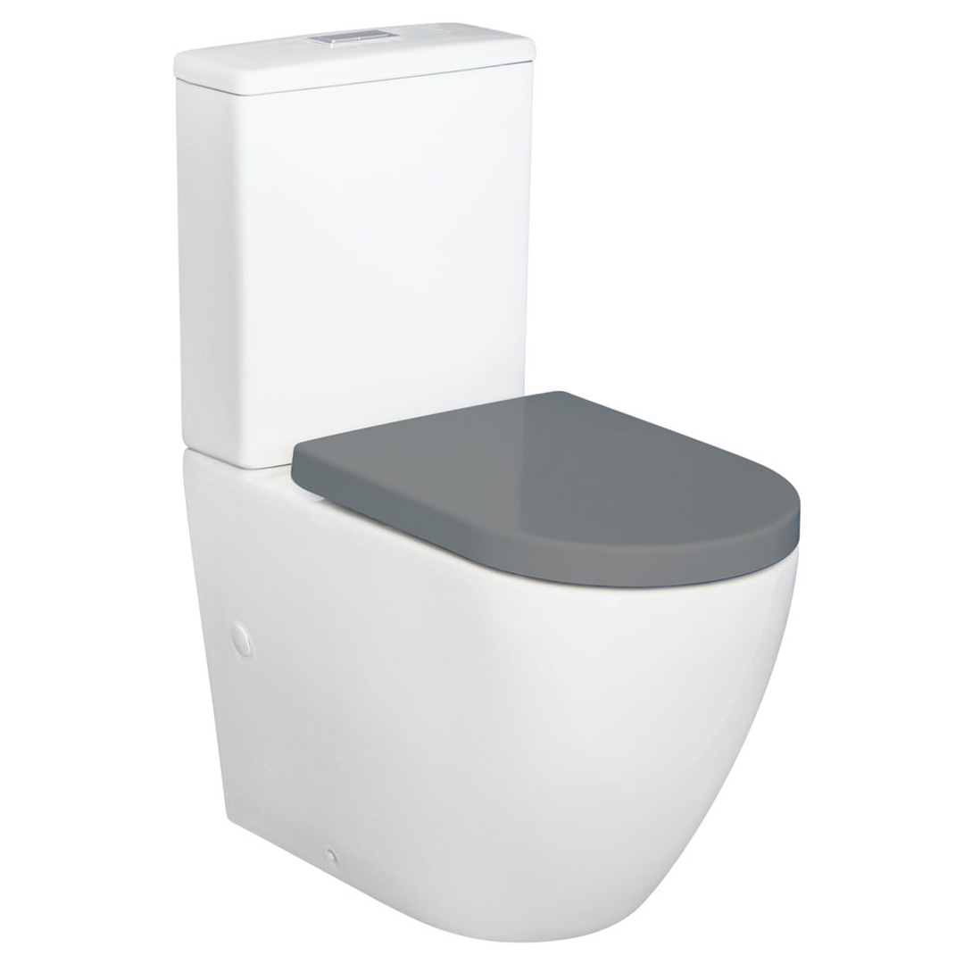 FIENZA ALIX BTW RIMLESS S TRAP TOILET SUITE 90-160 GREY SEAT K011GA