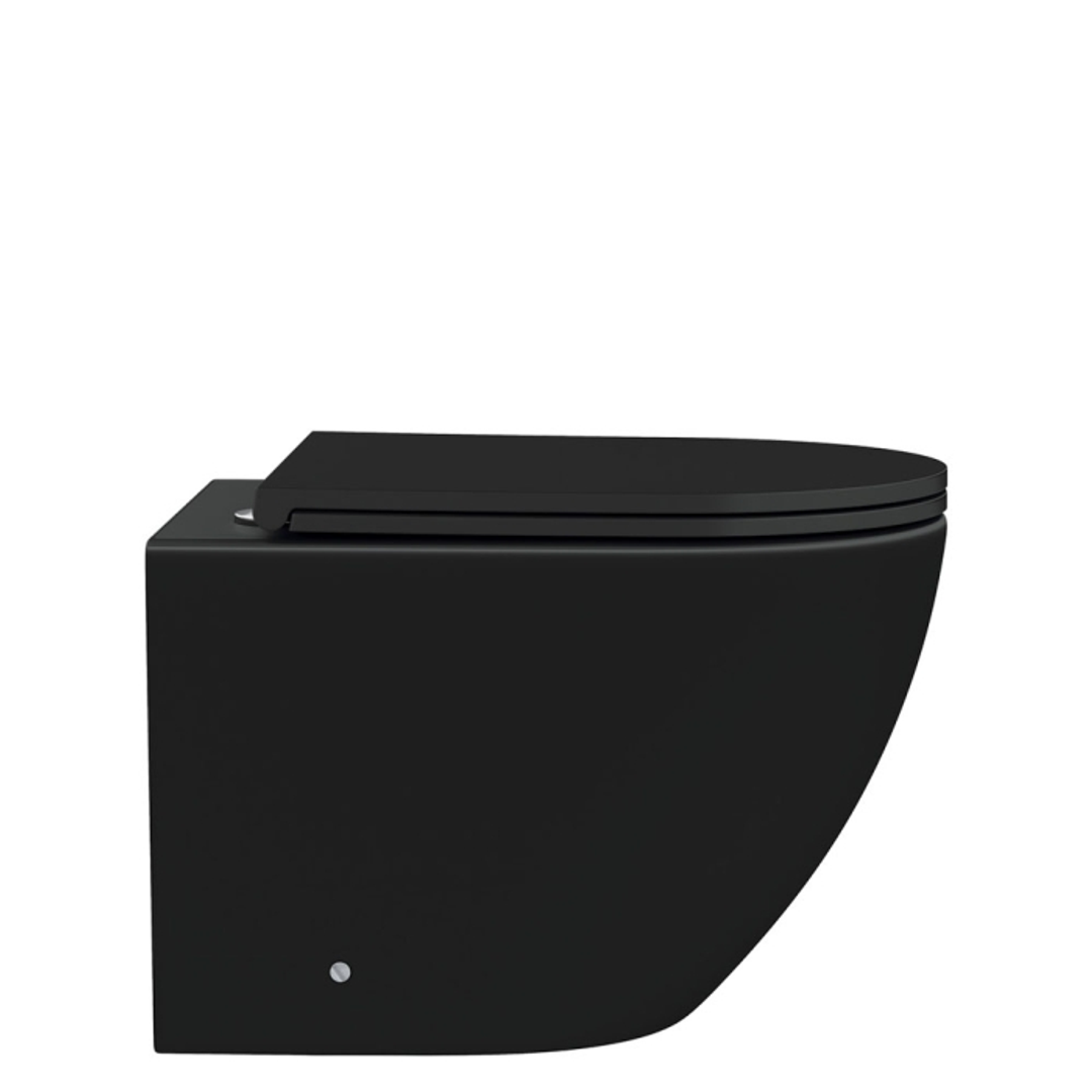 Fienza Koko Black Rimless Wall Hung Suite