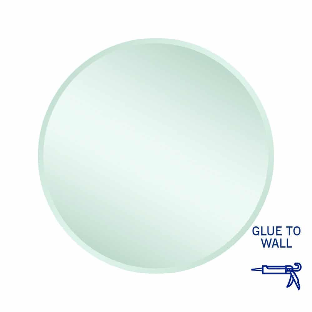 Thermogroup Kent 18mm Bevel Round Mirror 700mmØ - Glue-to-Wall