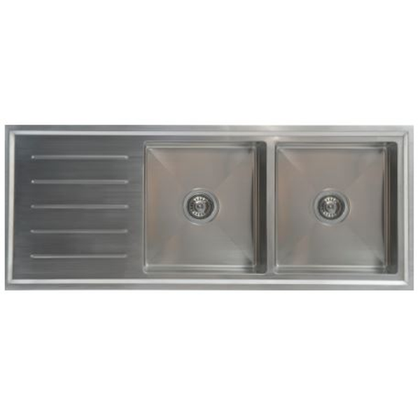 Interchange Kingston Double Bowl Sink Nth with Drainer - 1240 X 500 X 200