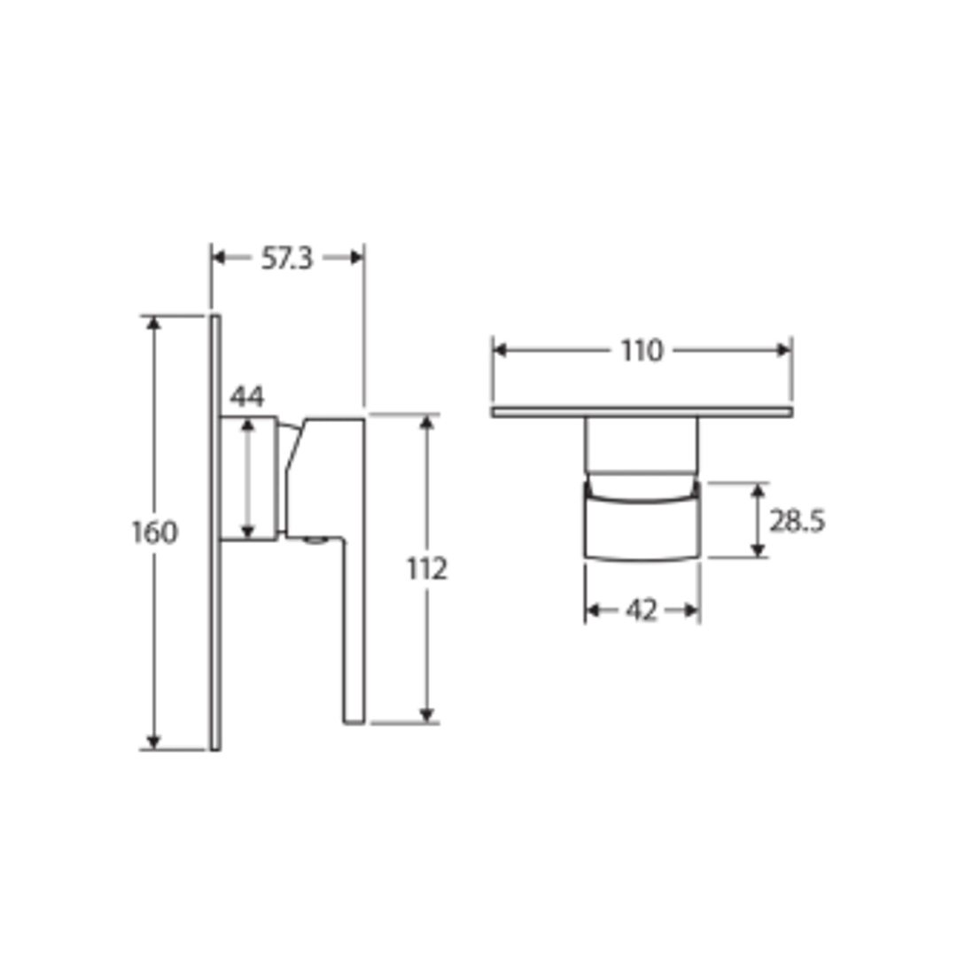 Fienza Koko Wall Mixer - Chrome